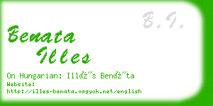 benata illes business card